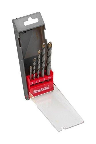 Grąžtas Makita Grąžtų mūrui komplektas(4x70mm; 5x85mm; 6x100mm; 8x110mm, 10x110) D-05175