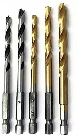 Grąžtas Makita 1/4" Grąžtų komplektas. (Medžiui 5, 6; Metalui 5,6,8) D-20769