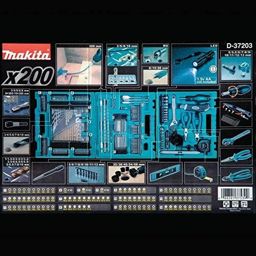 Makita Sukimo antgalių komplektas 200 vnt. D-37194