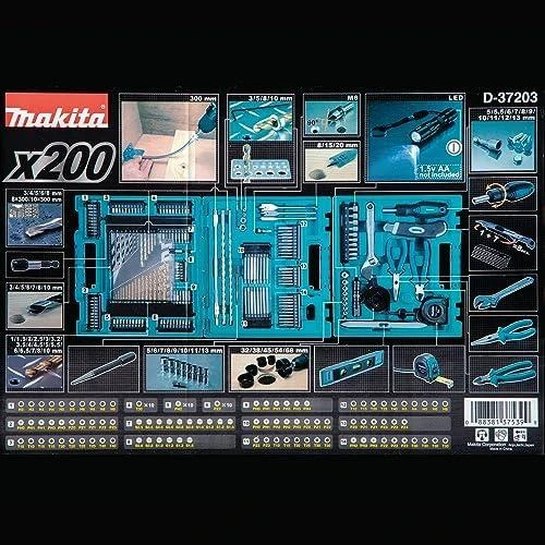 Makita Sukimo antgalių komplektas 200 vnt. D-37194