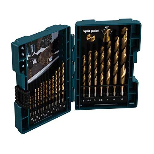 Grąžtas Makita Grąžtų komplektas 19 vnt. (1.5-10mm) metalui HSS-TIN D-67527