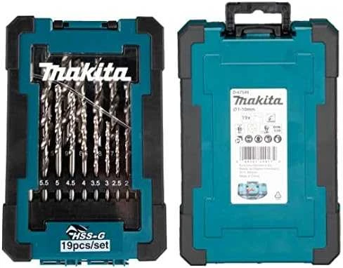 Grąžtas Makita Grąžtų komplektas 19 vnt. (1-10mm) metalui HSS-G D-67549