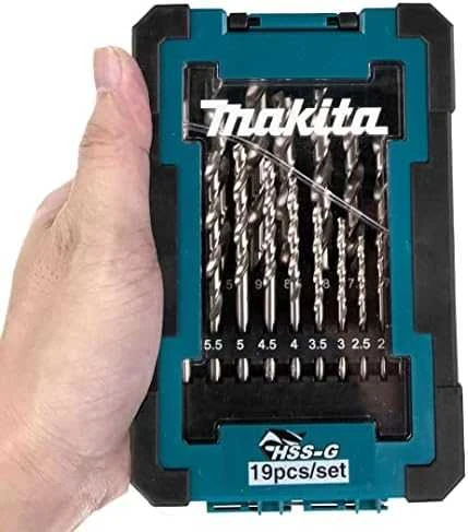Grąžtas Makita Grąžtų komplektas 19 vnt. (1-10mm) metalui HSS-G D-67549