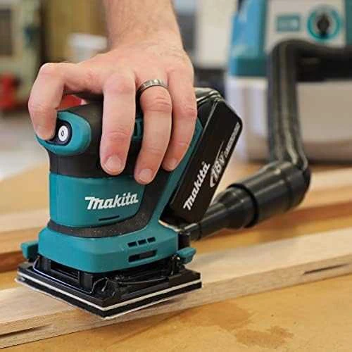MAKITA akumuliatorinis ekscentrinis šlifuoklis DBO480Z 18V 93x185mm be akumuliatoriaus ir kroviklio