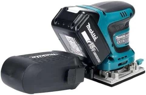 Makita plokštuminis šlifuoklis DBO484Z, 18 V, 112x102mm, be akumuliatoriaus ir kroviklio