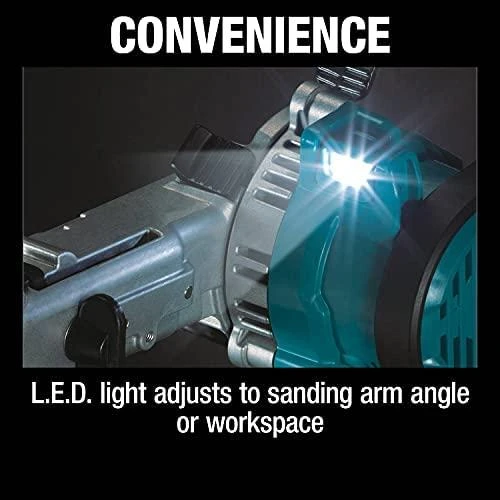 Makita DBS180Z Akumuliatorinis juostinis šlifuoklis, 18V, BL-motor, 9 x 533 mm, 1,8kg, Be akumuliatorių ir kroviklio!