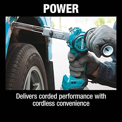 Makita DBS180Z Akumuliatorinis juostinis šlifuoklis, 18V, BL-motor, 9 x 533 mm, 1,8kg, Be akumuliatorių ir kroviklio!