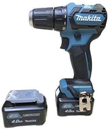 Makita DF332 suktuvas su 4.0 Ah akumuliatoriais ir metaliniu laikikliu