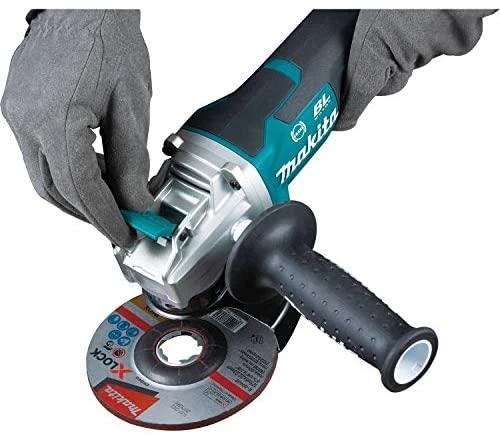 Makita DGA519Z Akumuliatorinis kampinis šlifuoklis, greičio reguliavimas 3000-8500min-1, 18V, ø125mm, X-LOCK, komplektuojama be akumuliatorių ir kroviklio!