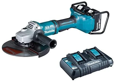 Makita DGA900PT2 kampinis šlifuoklis su įkrovikliu