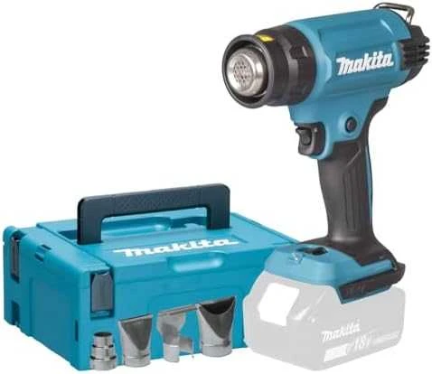 Makita DHG181ZJ LXT KARŠTO ORO FENAS 18V, Reguliuojama temperatūra - 550C°, 120/200 l/min, Be akumuliatorių ir kroviklio!, MAKPACK