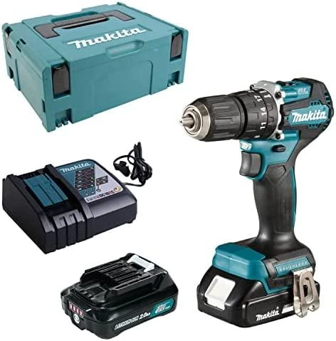 MAKITA akumuliatorinis smūginis suktuvas gręžtuvas DHP487RAJ 18V 40/25Nm 2x2,0Ah