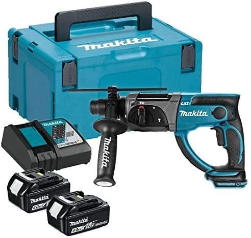 Makita DHR202RTJ Akumuliatorius perforatorius, 18 V, 2x 5,0 Ah Li-ion, SDS-PLUS, 1,9J, LED, MAKPACK