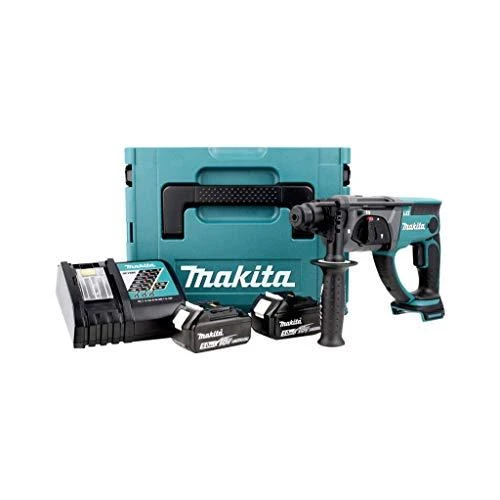 Makita DHR202RTJ Akumuliatorius perforatorius, 18 V, 2x 5,0 Ah Li-ion, SDS-PLUS, 1,9J, LED, MAKPACK