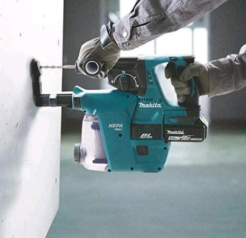 Makita Akumuliatorinis perforatorius DHR242ZJW, 18 V, SDS-PLUS, 2,0J LED, VACUUM, Be akumuliatorių ir kroviklio