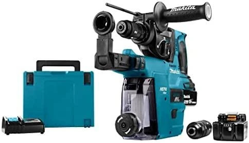 Makita DHR243RTJW Akumuliatorinis perforatorius 18 V 2x 5,0 Ah Li-ion, SDS-PLUS 2,0 J, 3,3kg LED, greitai pakeičiamas grąžto griebtuvas, BL-motor