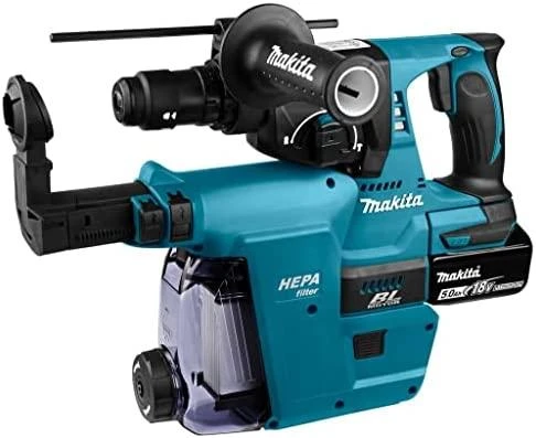 Makita DHR243RTJW Akumuliatorinis perforatorius 18 V 2x 5,0 Ah Li-ion, SDS-PLUS 2,0 J, 3,3kg LED, greitai pakeičiamas grąžto griebtuvas, BL-motor
