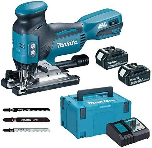 Makita DJV181RTJ Akumuliatorinis siaurapjūklis, 18 V 2x5,0Ah Li-on, LED, MAKPACK
