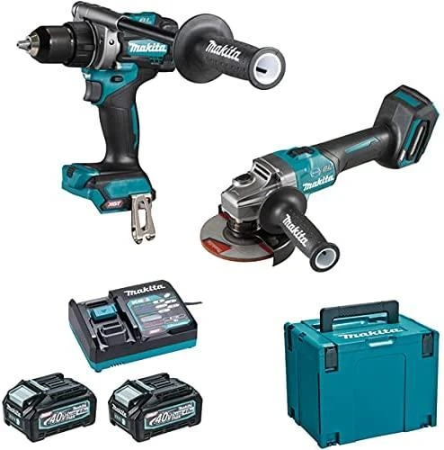 Makita 40V XGT įrankių komplektas su dviem baterijomis