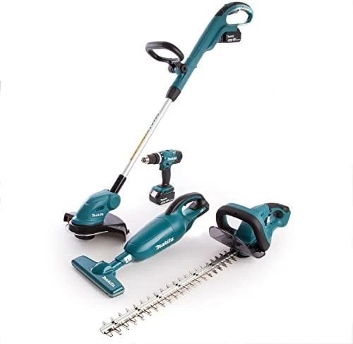 Įrankių rinkinys Makita DLX4093 (DUH523 + DUR181Z + DHP453Z + DCL180Z); 18 V; 2x3,0 Ah akum.