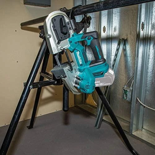 Makita DPB183Z Akumuliatorinis juostinis pjūklas, 66x66 mm,18V, aliuminio, Be akumuliatorių ir kroviklio!