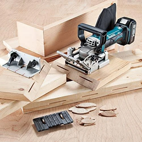 Akumuliatorinė sujungimų freza Makita DPJ180Z, 18 V Li-ion, Be akumuliatorių ir kroviklio