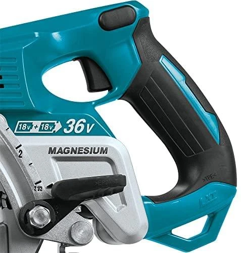 Makita DRS780Z Akumuliatorinis diskinis pjūklas, 2x18V, 65 mm, ø185x30mm, Be akumuliatorių ir kroviklio!