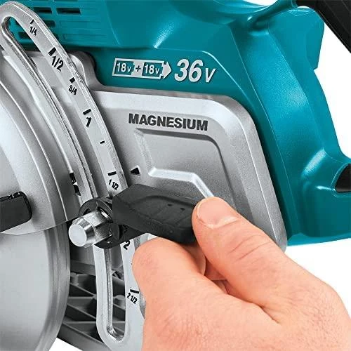 Makita DRS780Z Akumuliatorinis diskinis pjūklas, 2x18V, 65 mm, ø185x30mm, Be akumuliatorių ir kroviklio!