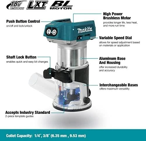 Makita DRT50ZX4 18V frezavimo staklės