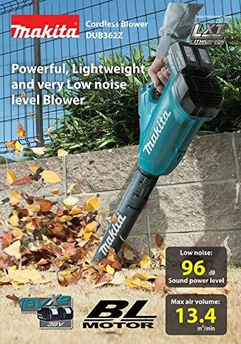 Makita Akumuliatorinis pūstuvas DUB362Z 2x18V be akumuliatorių ir kroviklio