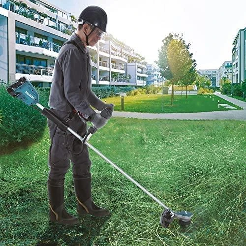 Makita DUR368APT2 akumuliatorinė žolės žoliapjovė, 2 x 18 V ličio jonų, 350 mm, 2 x 5,0 Ah ličio jonų DC18RD, BL variklis AFT, ADT
