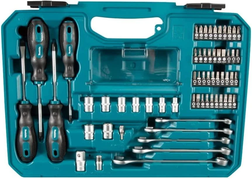 Makita E-08458 rankinių įrankių rinkinys, 87 vnt.