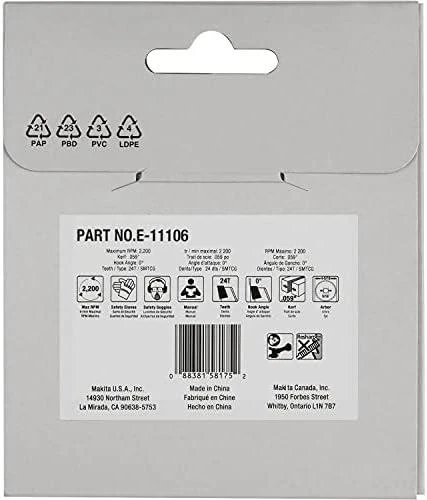 Makita Pjovimo diskas 110x34MM, Z-24, EFFICUT METAL E-11097