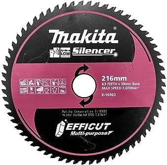 Makita T.C.T. pjovimo diskai aliuminiui, 216 x 30 mm, 63T, EFFICUT E-16916