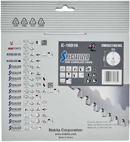 Makita T.C.T. pjovimo diskai aliuminiui, 216 x 30 mm, 63T, EFFICUT E-16916