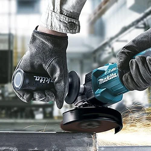 Makita GA023GM201 Kampinis šlifuoklis XGT, 125MM, 0-8500RPM; bešepetėlinis variklis, 2X4,0Ah; greitasis kroviklis; elektrinis stabdys; AFT; AWS (be AWS lusto); MAKPAC lagaminas; slankusis jungiklis, reguliuojamas greitis