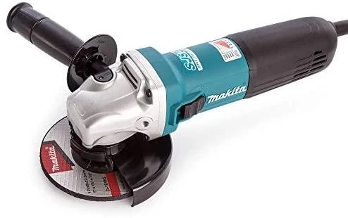 Makita GA5040CF01 Kampinis šlifuoklis, 1400 W, 125 mm, SJS², 2800-11000 min-1, antivibracinė šoninė rankena