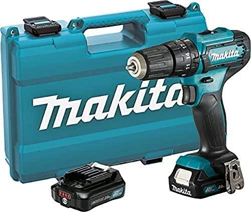 Makita akumuliatorinis suktuvas gręžtuvas HP333DSAE, 12V, 2x2.0Ah