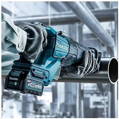 Makita JR001GM201 Reciprocating saw XGT, 32mm stroke; 3,54kg; greitas ašmenų keitimas; bešepetėlinis variklis, 2X4,0Ah, greitasis kroviklis ; įrankių dėklas