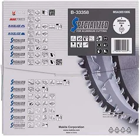 Makita T.C.T. pjūklas SPECIALIZED 305X2.4X30mm -5° T100 B-33358 T.C.T • 305 x30 mm • T100 • -5° • Aliuminiui