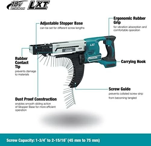 Makita DFR750Z Akumuliatorinis suktuvas, 18 V, 4.000 min-1, 45-75mm, Be akumuliatorių ir kroviklio!
