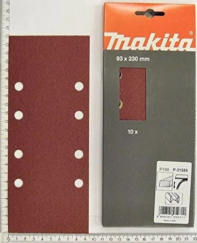 Makita Šlifavimo popierius 93X230 K100 (10Vnt.) BO3700,BO3710, DBO380, DBO381 P-31865
