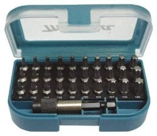Makita Sukimo antgalių komplektas 31 vnt. (PH1;PH2;PH3;PZ1;PZ2,PZ3;T8;T10;T15;T20;T25;T27;T30;T40) P-73374