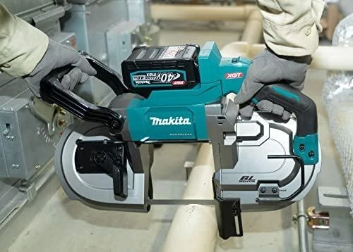 Makita PB002GZ Akumuliatorinis juostinis pjūklas XGT, 127x127 mm, bešepetėlinis variklis, XPT, Be akumuliatorių ir kroviklio!