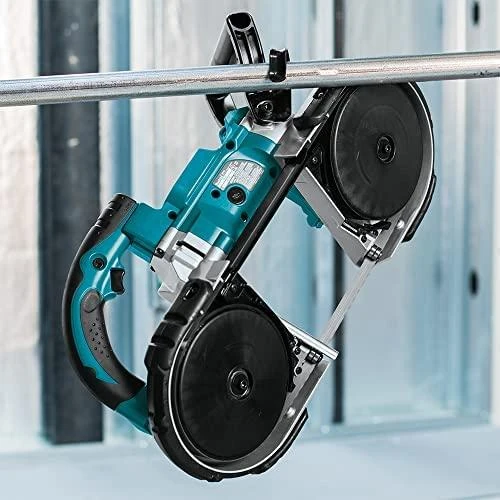 Makita DPB180Z Akumuliatorinis juostinis pjūklas,120X120mm, 18V, be akumuliatoriaus ir kroviklio