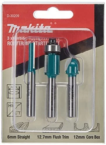 Makita Frezų rinkinys 3Vnt., 6mm cangei D-30209