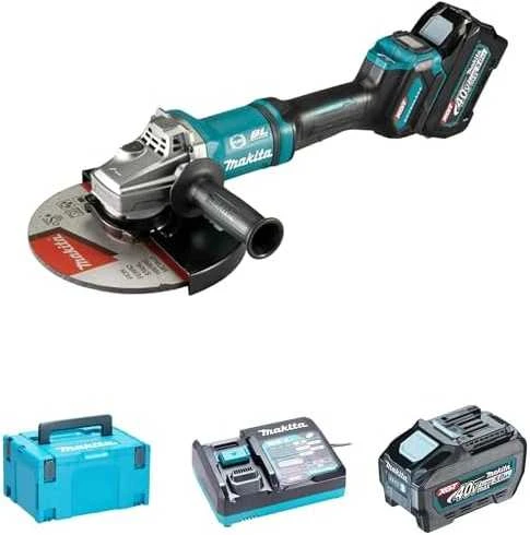 Makita kampinis šlifuoklis GA038GT201, 40V XGT, 2x5.0Ah 230mm