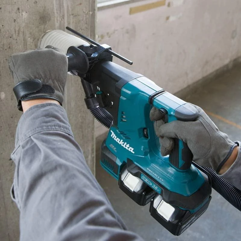 Makita Smūginis gręžtuvas 2x18V DHR281PT2J 2.9J 2x5.0Ah BL + rankena