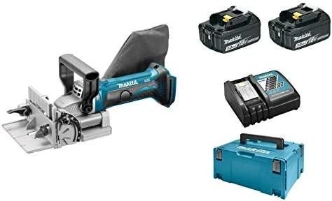 MAKITA SUJUNGIMO GRUPĖ / LAMINATORIUS 18V‐2 x 3.0Ah lagaminas MAKPAC DPJ180RFJ freza