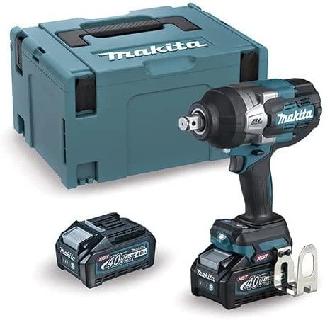 Makita TW001GM201 Smūginis veržliasukis XGT, 3/4", 1800Nm, 2xLED, bešepetėlinis variklis, 2X4,0Ah, greitasis kroviklis; MAKPAC lagaminas